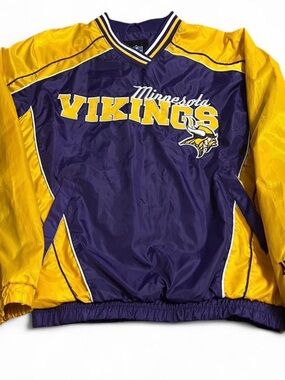Men’s Minnesota Vikings Mediumweight Lined Pullover Winter Jacket NFL Sz S